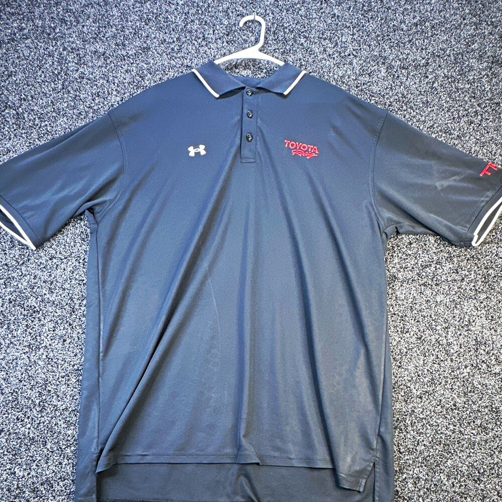 Toyota Racing TRD Under Armour Polo Mens XXL Gray Staff Team Motorsports VCOF299